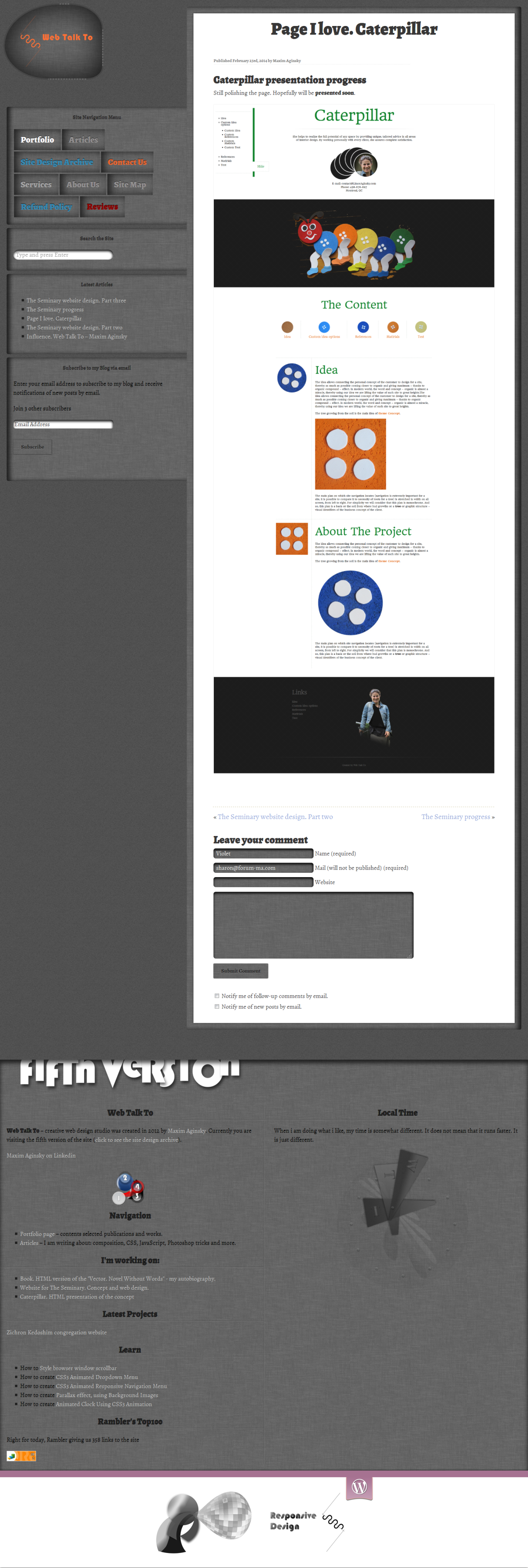 Web Talk To site design version 5